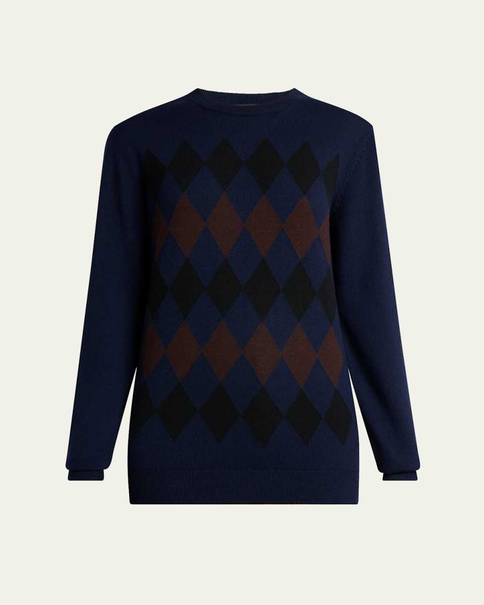 Vivian Argyle Crewneck Sweater